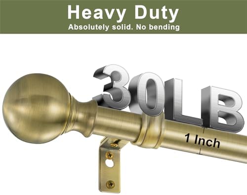 Adjustable Window Curtain Rods 36-72 Inches Antique Bronze
