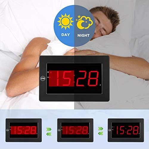 Timegyro Digital Wall Clock with LED Display and Alarm