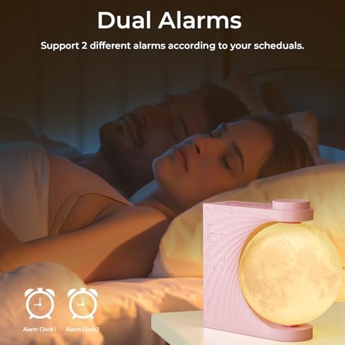 Sunrise Alarm Clock with Moon Lamp and 10 Fairy Sounds
