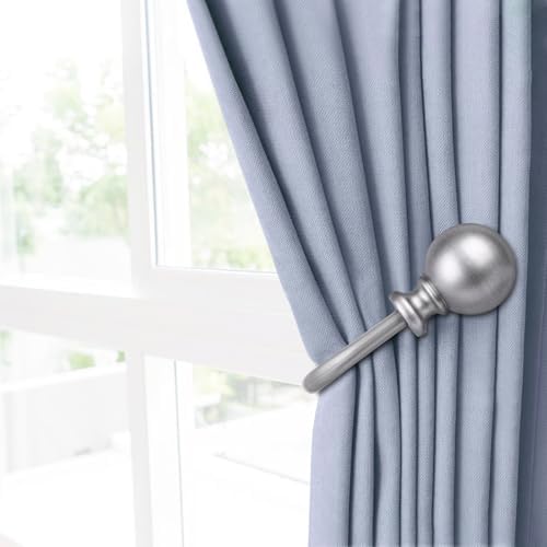KAMANINA Decorative Curtain Holdbacks with Round Finials