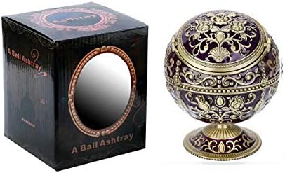 LAUYOO Windproof Ashtray with Lid for Cigarettes