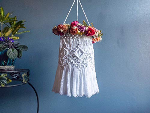 Wild Cotton Bohemian Nursery Hanging Mobile - Floral Macrame Decor