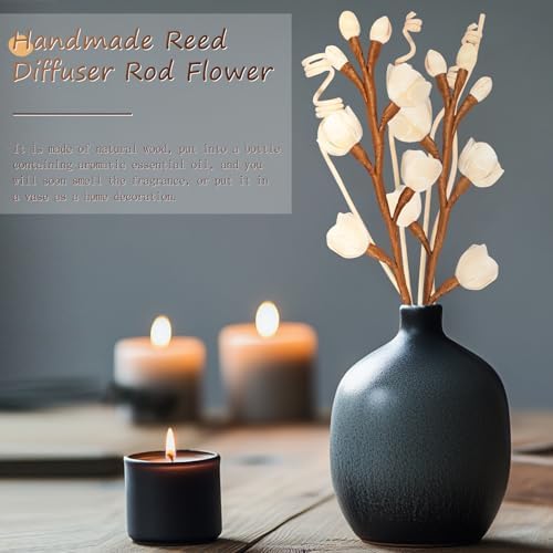 XDINGYY Reed Diffuser Sticks Set 8 Sticks 4 Flowers