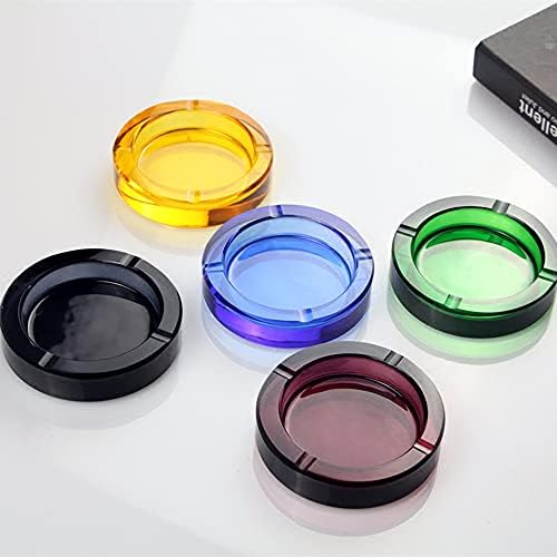Sizikato 4-Inch Colored Crystal Glass Ashtray 1