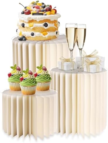 3PCS Height Adjustable Cylinder Pedestal Stand for Party
