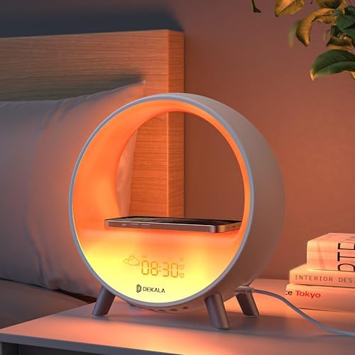 Dekala Arches Alarm Clock with Wireless Charging and White Noise