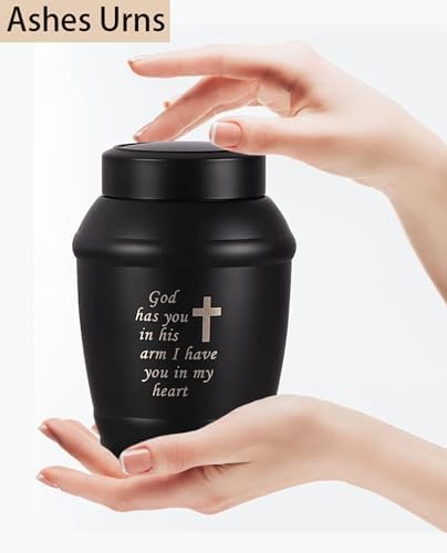 58 Inch Stainless Steel Cremation Urn with Ashes Necklace