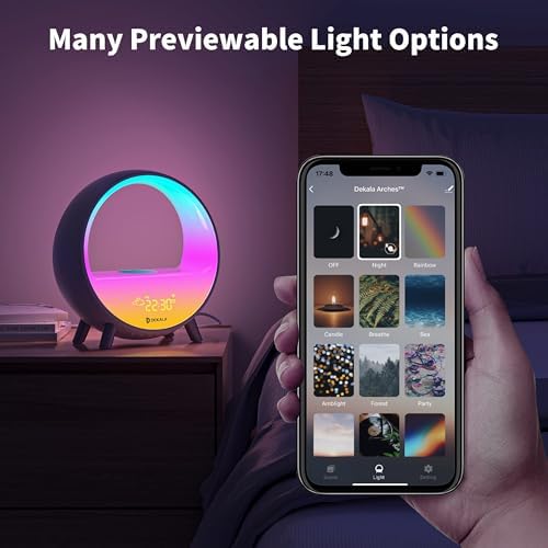 Dekala Arches Alarm Clock with Wireless Charging and White Noise