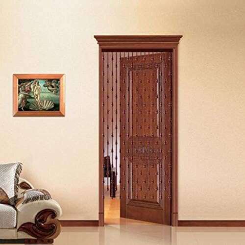 NMDCDH Beaded Curtain Natural Wooden Beads Door String 21 25 29 Strands