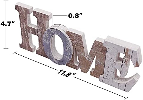 Wooden Home Sign with Classic Multi-Color Letters