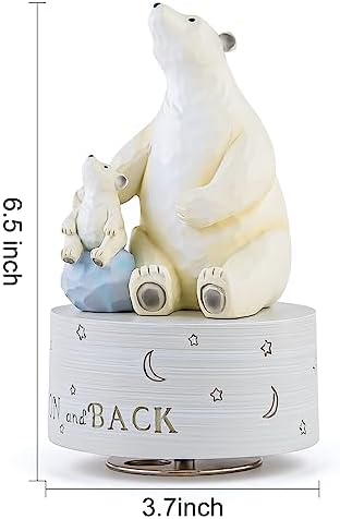 Polar Bear Music Box Figurine with You Are My Sunshine Tune