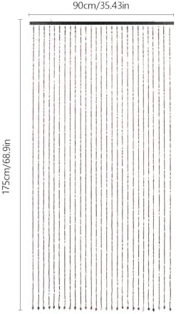 Wood Beaded Curtain for Doorway Room Divider 3543L x 689H