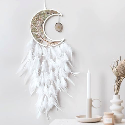 Moon Dream Catchers with Chakra Agate Stone