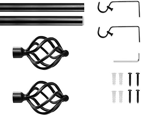 CHICOLOGY Modern Farmhouse Curtain Rod 24-48 Inch Set
