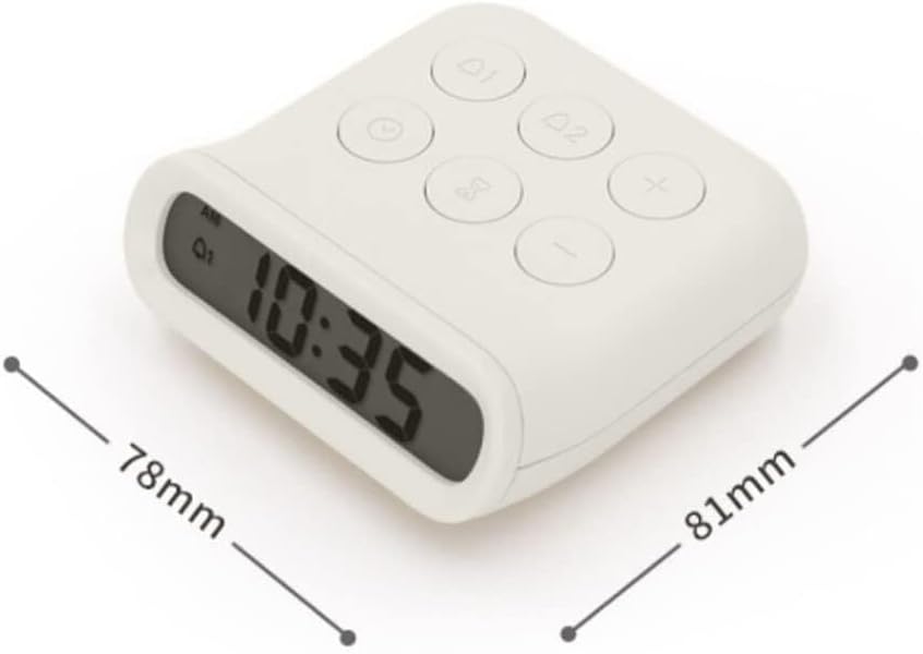 Dual Alarm Clock with Snooze Battery Operated Silent Intelligent Dimming 5 Volume Levels