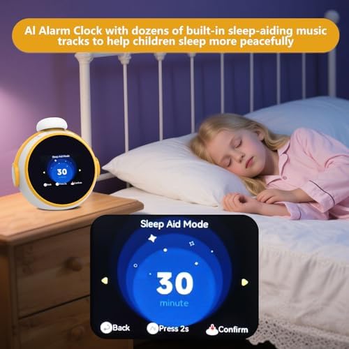 Smart AI Alarm Clock with Voice Control for Kids