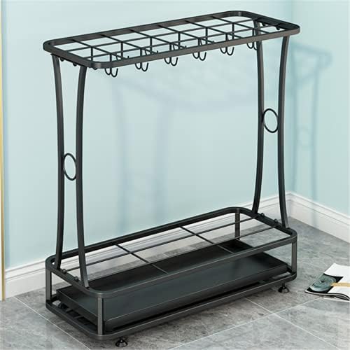 Tonchean Umbrella Rack Stand with 21 Slots and Drip Tray Black