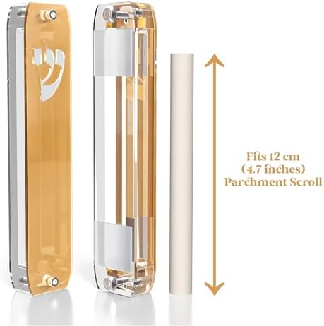 TYLDUM Mezuzah Case Clear Handmade Jewish Door Mezuzah