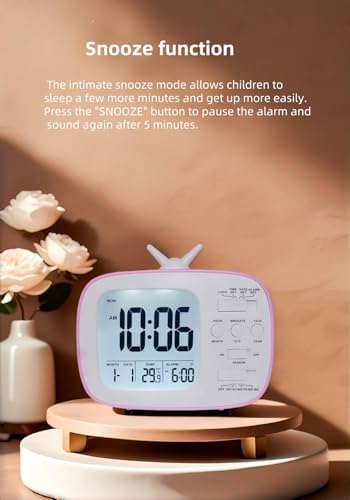 YHFITN Smart Digital Alarm Clock for Kids Bedroom Green