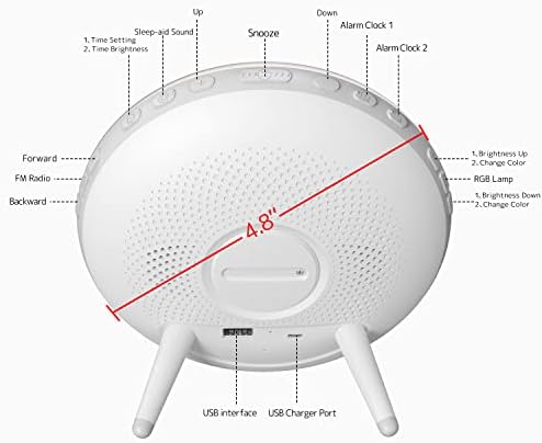 Smart Sunrise Alarm Clock with 4 Alarms and FM Radio