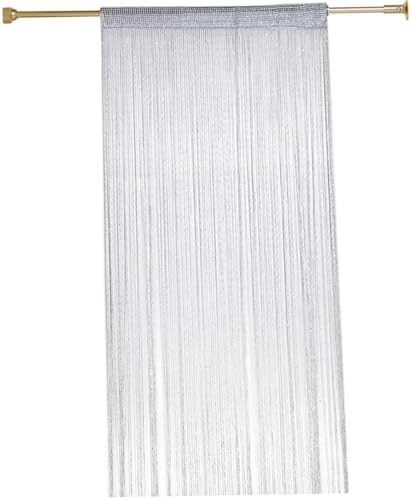 Kalastussaari Shiny String Curtains 39x79 Inch Doorway Drapes