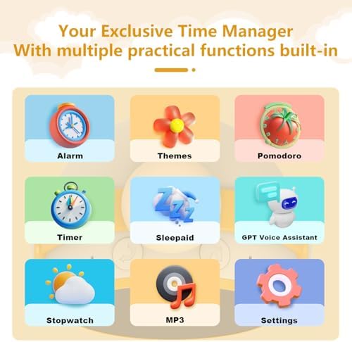 Smart AI Alarm Clock with Voice Control for Kids