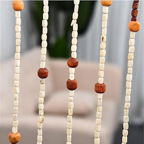 GVILTY Solid Wood Beaded Curtain Panel 90x170cm