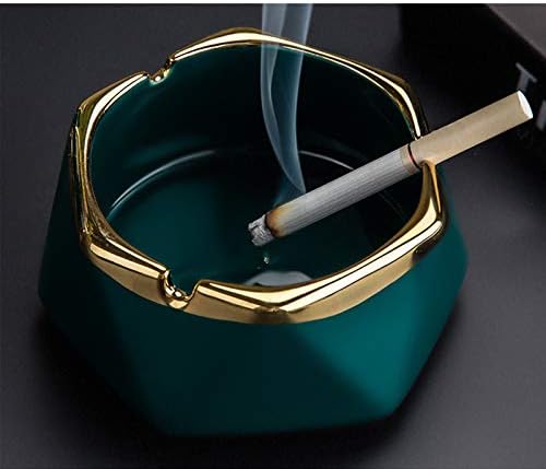 Ceramic Ashtray 5 Inch Emerald Blackish Green
