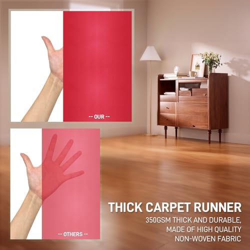 24In x 16Ft Thick Red Carpet Runner for Events