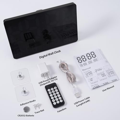SZELAM Digital Wall Clock with Remote Control