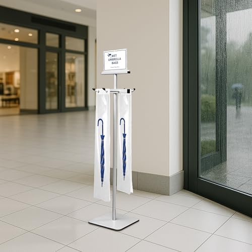 Montex Wet Umbrella Stand with 200 Plastic Bags and Holder