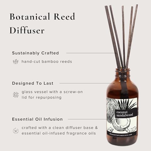 Broken Top Natural Reed Diffuser Set Coconut Sandalwood