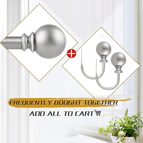 KAMANINA Decorative Curtain Holdbacks with Round Finials