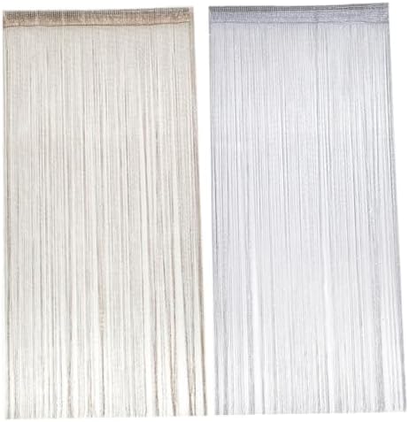 Kalastussaari Shiny String Curtains 39x79 Inch Doorway Drapes