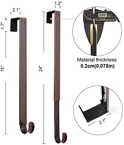 Myfolrena Wreath Hanger Adjustable Door Mount
