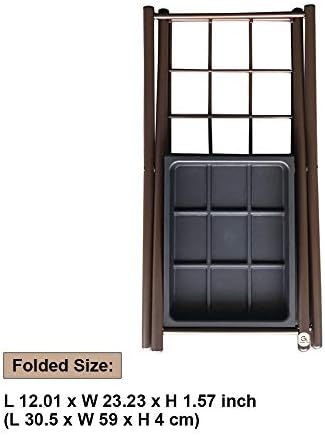 Folding Umbrella Stand with Drip Tray for Home Office Entryway