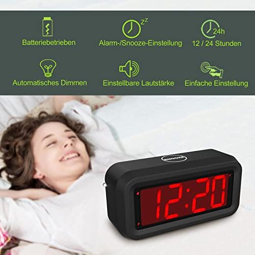 Energy Saving Digital Alarm Clock with LED Display