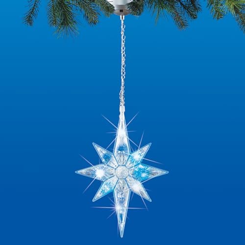 Collections Etc 8-Point Star Solar Lighted Mobile Dangler
