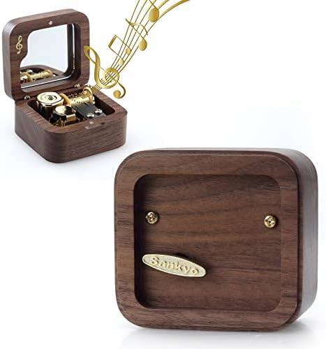 Wooden Wind-up Music Box with You Are My Sunshine Tune