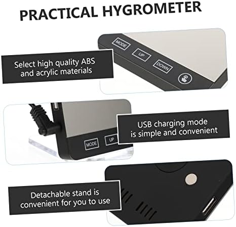 1 Set LED Digital Thermometer and Hygrometer with Stylish Clock Design