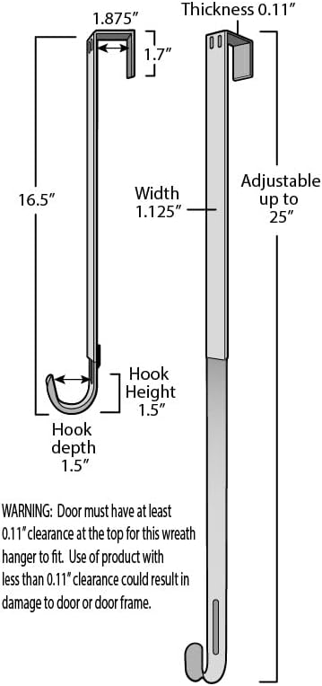 Haute Decor Adjustable Wreath Hanger - 20 Lb Capacity 1