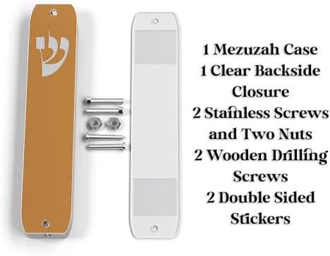 TYLDUM Mezuzah Case Clear Handmade Jewish Door Mezuzah