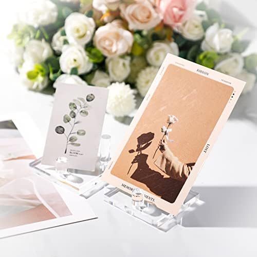 Weysat 8 Pcs Rock Display Stand Clear Acrylic Easel