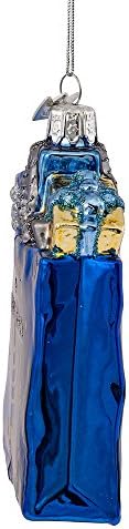Kurt Adler 4 Inch Happy Hanukkah Glass Ornament