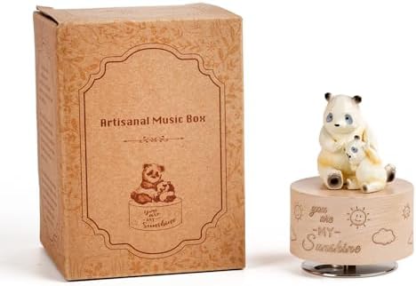 Panda Music Box Figurine with You Are My Sunshine Song