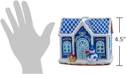 The Bridge Collection 45 Hanukkah Gingerbread House Ornament