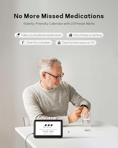 Mesqool 7 Inch Digital Dementia Alarm Clock for Seniors