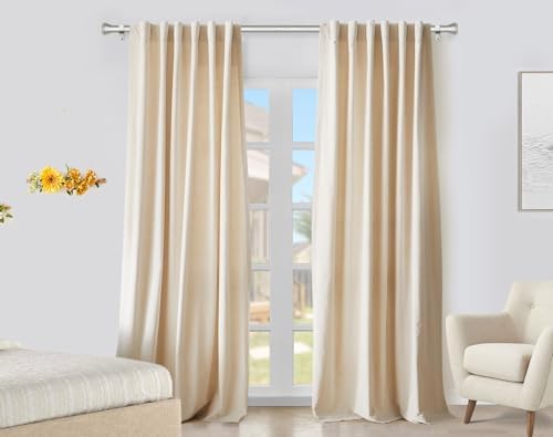 Heavy Duty Curtain Rod 66-120 Inch Silver