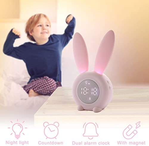 KDtech Kids Alarm Clock with Night Light and 6 Ringtones
