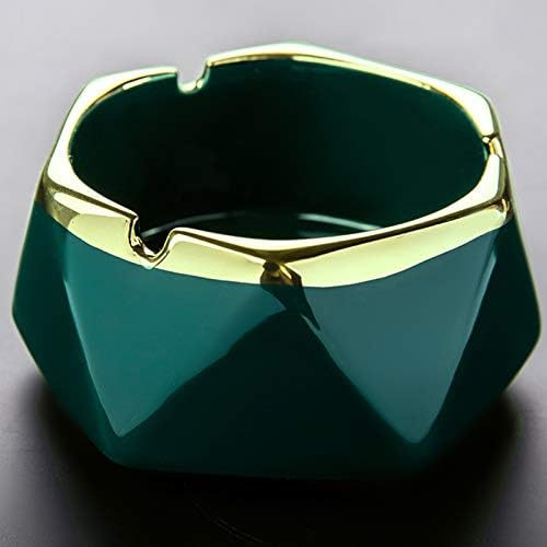 Ceramic Ashtray 5 Inch Emerald Blackish Green
